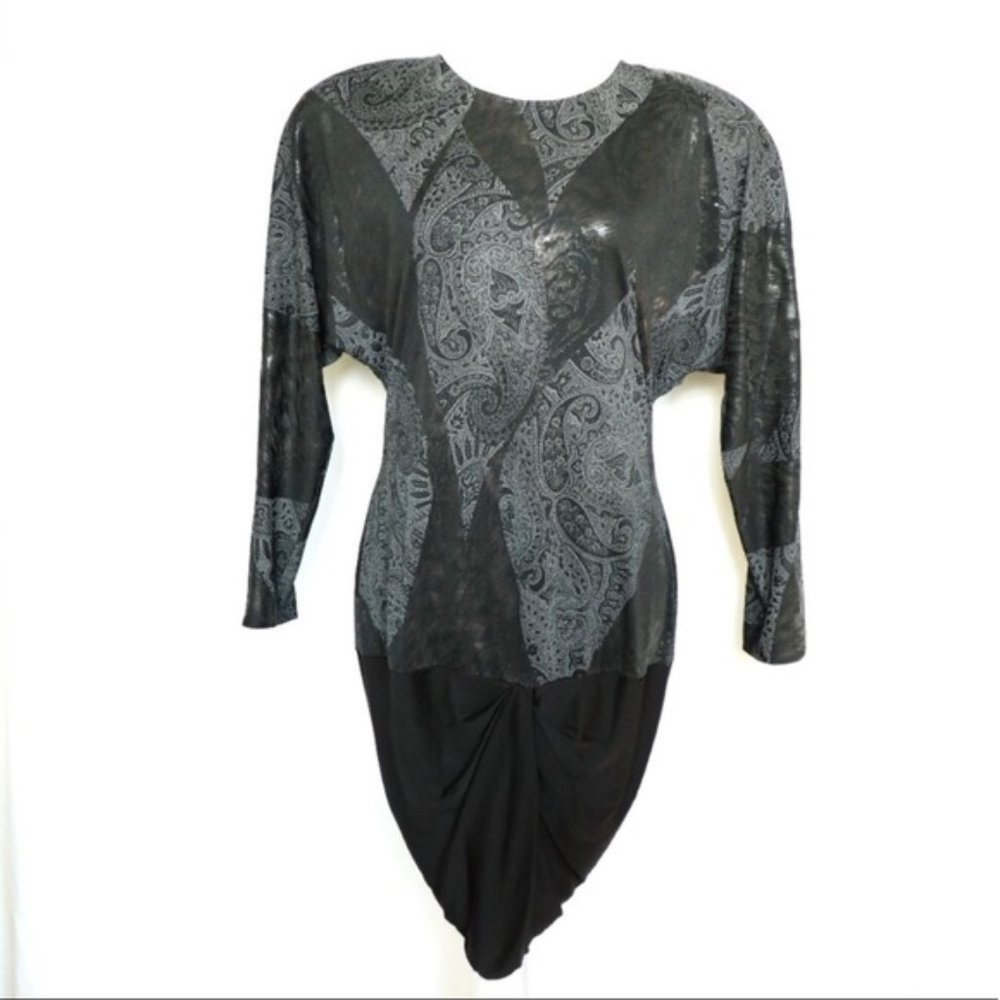 Vintage Dress Frances La Vie Shoulder Pads Medium
